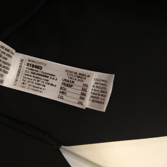 Leonisa Black Undetectable Step In Mid Thigh Body Shaper 018483. Size XXL - Picture 3 of 3